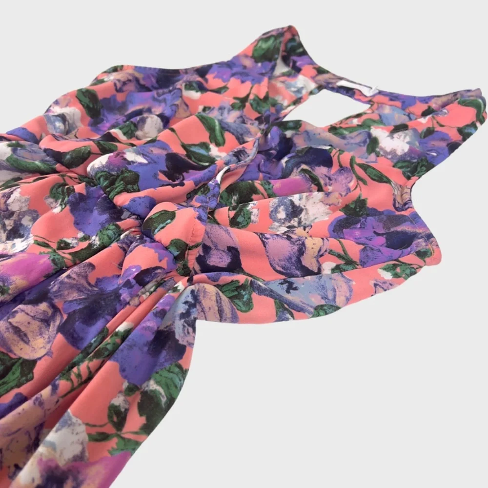 Lush Floral Print Midi Dress - Picture 6 of 8